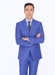 Men'S 2 Button Teal Blue Cobalt ~ Indigo ~ Bright Blue Cobalt Steel Darker Than Royal Color Dress Suits For Men