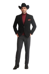 Men's 2 Buttons Classic Corduroy Cheap Priced Unique Dress Blazer Jackets For Men Sale Black