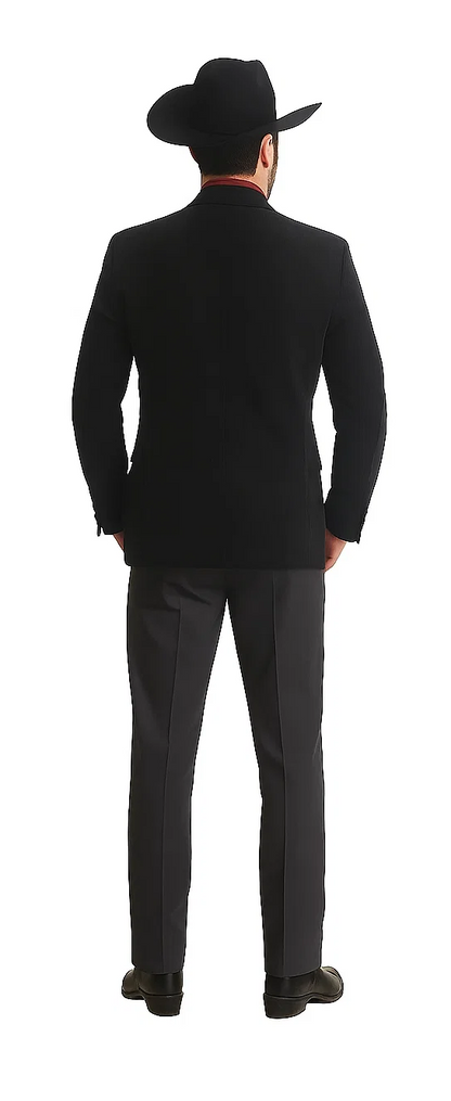 Men's 2 Buttons Classic Corduroy Cheap Priced Unique Dress Blazer Jackets For Men Sale Black - Image 3