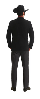 Men's 2 Buttons Classic Corduroy Cheap Priced Unique Dress Blazer Jackets For Men Sale Black - Image 3