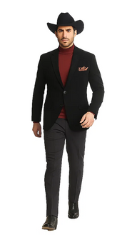 Men's 2 Buttons Classic Corduroy Cheap Priced Unique Dress Blazer Jackets For Men Sale Black - Image 5