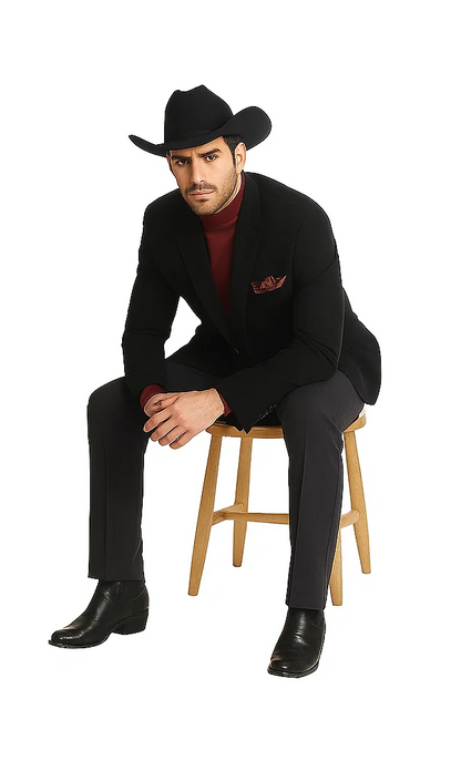 Men's 2 Buttons Classic Corduroy Cheap Priced Unique Dress Blazer Jackets For Men Sale Black - Image 6