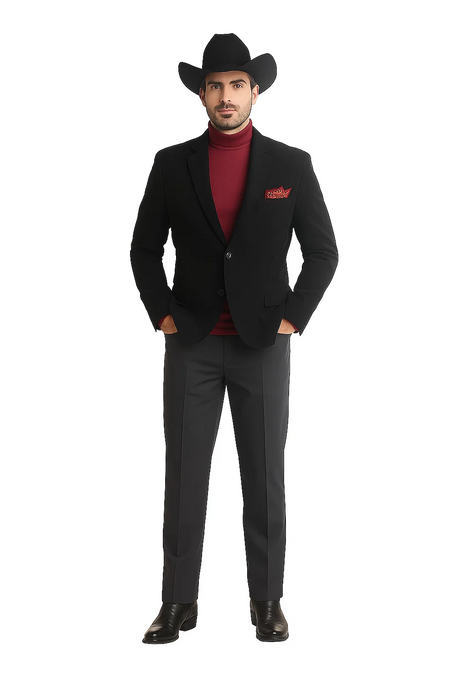 Men's 2 Buttons Classic Corduroy Cheap Priced Unique Dress Blazer Jackets For Men Sale Black