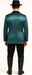 Men's 2 Buttons Slim Fit Teal Sharkskin Blazer Sport coat