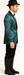 Men's 2 Buttons Slim Fit Teal Sharkskin Blazer Sport coat