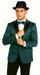 Men's 2 Buttons Slim Fit Teal Sharkskin Blazer Sport coat