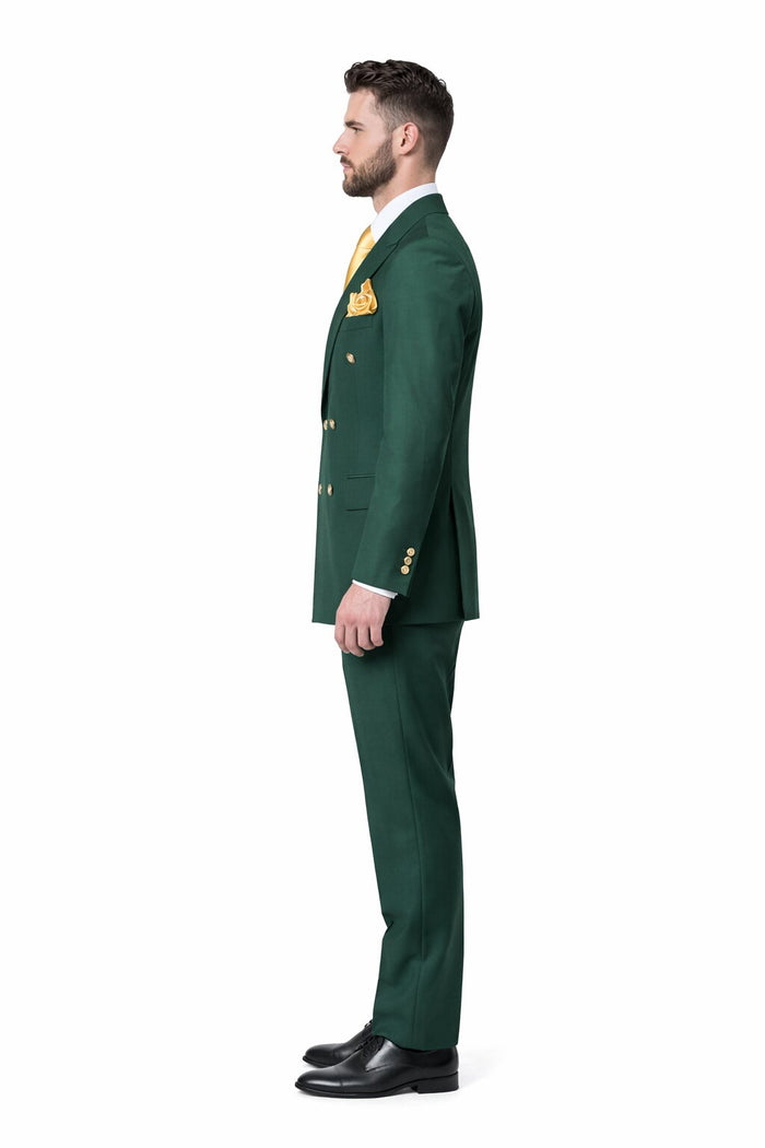 Double Breasted Slim Fit Suit 2 on 6 Modern Formal Ensemble ROSSI MAN Milano RM1190 - Image 3