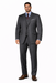 Men'S 3 Buttons Vested 3 ~ Three Piece Suit Super 150'S Poly~Rayon Solid Charcoal Gray Suits - Color: Dark Grey Suit
