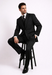 Men'S 3-Piece Black Bold White Chalk Bold Pinstripe Vested Cheap Priced Business Suits Clearance Sale