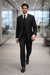 Men'S 3-Piece Black Bold White Chalk Bold Pinstripe Vested Cheap Priced Business Suits Clearance Sale