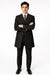 Men's 3 Piece Fashion Black Jean  Wide Leg Vested Long Cheap Priced Business Suits Clearance Sale