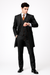 Men's 3 Piece Fashion Black Jean  Wide Leg Vested Long Cheap Priced Business Suits Clearance Sale