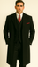 Men'S 3 Piece Fashion Suit - Long Zoot Suit Vested Black Color - Three Piece Suit