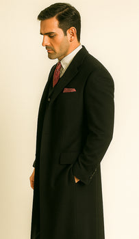 Men'S 3 Piece Fashion Suit - Long Zoot Suit Vested Black Color - Three Piece Suit - Image 6