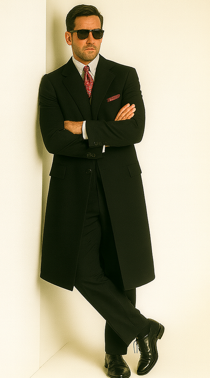 Men'S 3 Piece Fashion Suit - Long Zoot Suit Vested Black Color - Three Piece Suit - Image 8