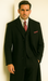 Men'S 3 Piece Fashion Suit - Long Zoot Suit Vested Black Color - Three Piece Suit