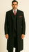 Men'S 3 Piece Fashion Suit - Long Zoot Suit Vested Black Color - Three Piece Suit