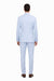 Mens 3 Piece Modern Fit Suits Poly Rayon vested blue suit Flat Front Pants - Light Blue Suit - Sky Blue Suit