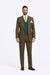 Al Capone Outfit for Men Brown Double Breasted Suit $179 + Hunter Green Vest $59
