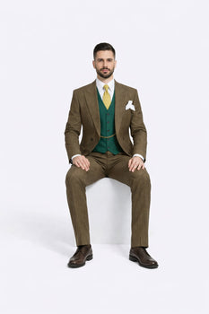 Green Suit Brown Vest Now in Stock at MensUSA Green Suit Brown Vest Now in Stock at MensUSA