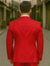 Mens All Season Suit Brand 3 Piece Vest Designer Classic Dress 2 Button Trendy Red Suit