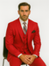 Mens All Season Suit Brand 3 Piece Vest Designer Classic Dress 2 Button Trendy Red Suit