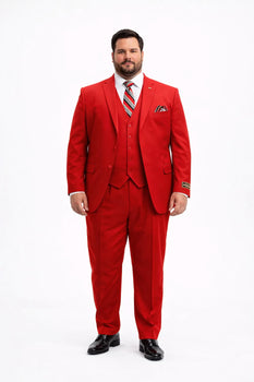 Mens All Season Suit Brand 3 Piece Vest Designer Classic Dress 2 Button Trendy Red Suit - Image 6