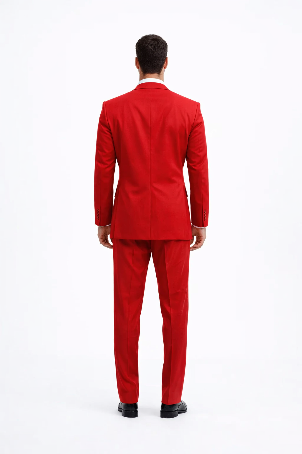 Mens All Season Suit Brand 3 Piece Vest Designer Classic Dress 2 Button Trendy Red Suit - Image 2