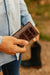 Men's Alligator Trifold Wallet in Brown