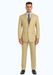 Mens Basic 2 Button Classic Fit Poplin Suit in Beige