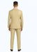 Mens Basic 2 Button Classic Fit Poplin Suit in Beige