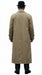 Men’s Beige Cotton Trench Coat Suit Package – Classic Long Overcoat for Formal + Suit + Hat