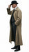 Men’s Beige Cotton Trench Coat Suit Package – Classic Long Overcoat for Formal + Suit + Hat
