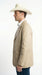 Mens Beige Sand Bone Real Leather Cowboy Western Blazer – Classic Western Style Leather Jacket Casual Formal Ranch Coat for Men