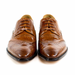 Men's Belvedere Nino Slanted Wingtip Ostrich Leg & Eel Dress Shoe – Antique Camel