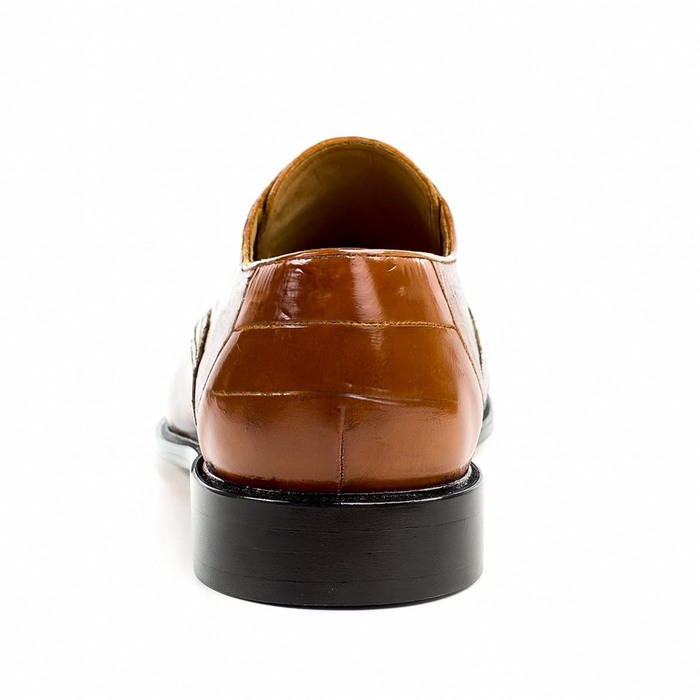 Men's Belvedere Nino Slanted Wingtip Ostrich Leg & Eel Dress Shoe – Antique Camel