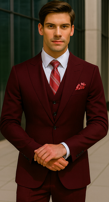 Plus Size Burgundy Suit for Every Occasion