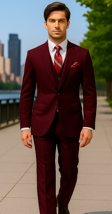 Plus Size Burgundy Suit for Every Occasion