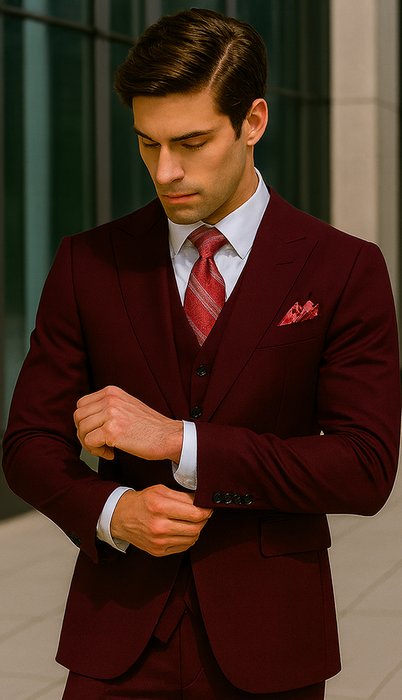 Plus Size Burgundy Suit for Every Occasion