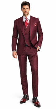 Plus Size Men’s Suits – Big and Tall with Peak Lapel, Ticket Pocket & Tailored Fit