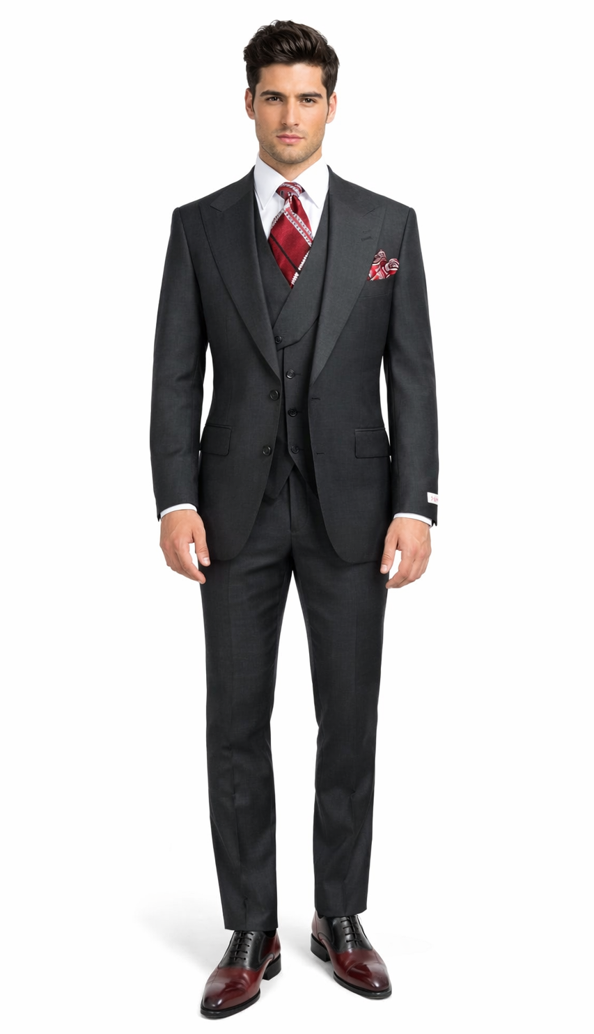 Plus Size Men’s Suits – Big and Tall with Peak Lapel, Ticket Pocket & Tailored Fit