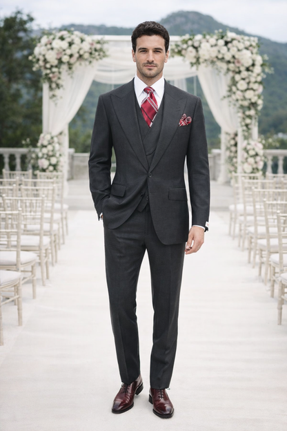 Plus Size Men’s Suits – Big and Tall with Peak Lapel, Ticket Pocket & Tailored Fit