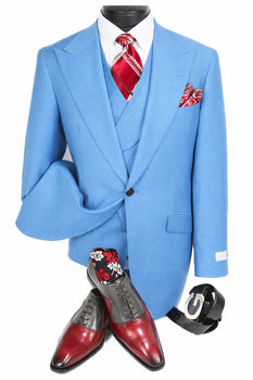 Mens Big and Tall Suits – Plus Size with Peak Lapel & Ticket Pocket for a Sharp Look - Image 11