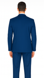 Men'S Big And Tall Sizes Teal Cobalt Blue Indigo ~ Bright Blue Suit