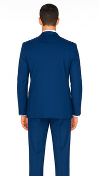 Men'S Big And Tall Sizes Teal Cobalt Blue Indigo ~ Bright Blue Suit - Image 2