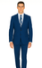 Men'S Big And Tall Sizes Teal Cobalt Blue Indigo ~ Bright Blue Suit