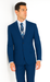 Men'S Big And Tall Sizes Teal Cobalt Blue Indigo ~ Bright Blue Suit
