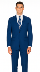 Men'S Big And Tall Sizes Teal Cobalt Blue Indigo ~ Bright Blue Suit