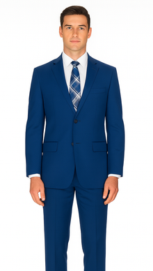 Men'S Big And Tall Sizes Teal Cobalt Blue Indigo ~ Bright Blue Suit