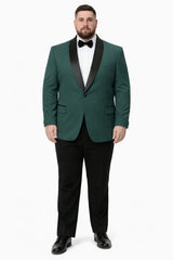 Mens Big and Tall Blazer - Green Plus Size Tuxedo Jacket